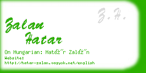 zalan hatar business card